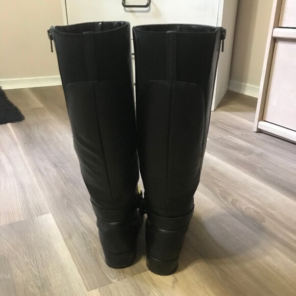 Ralph Lauren Ladies Black Leather Boots Size 6B - Picture 3 of 6